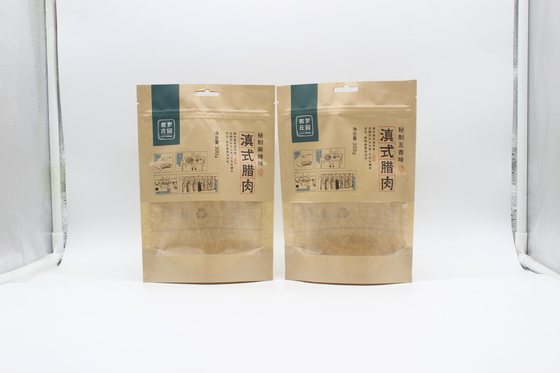 ซื้อ 100 กรัม 500 กรัม 1000 กรัม กระดาษ Kraft กระเป๋า ziplockk สามารถนําไปใช้ใหม่ได้ SGS FDA รับรอง online manufacture