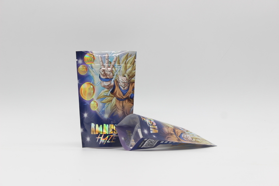 ซื้อ กลิ่นกัน Mylar ถุงกัญชา การพิมพ์ดิจิตอลตามสั่ง การพิมพ์ Gravure With Zipper online manufacture