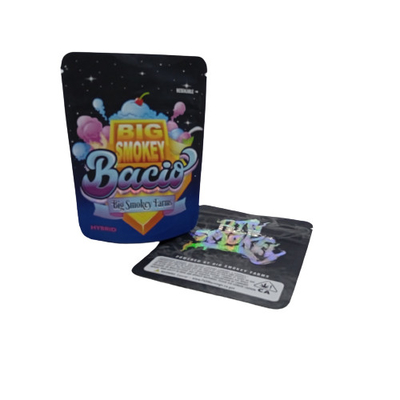ซื้อ สามด้าน 300 กรัม 150 กรัม Mylar พืชผึ้ง กระเป๋าบรรจุ ซิปเปอร์ Mylar กระเป๋าแผ่นอลูมิเนียม online manufacture