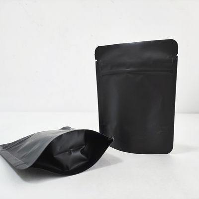 ซื้อ 3.5g,7g,1oz,1lb สีดําแมทกับซิป ยืนขึ้นกันกลิ่น Mylar ถุงสมุนไพร online manufacture