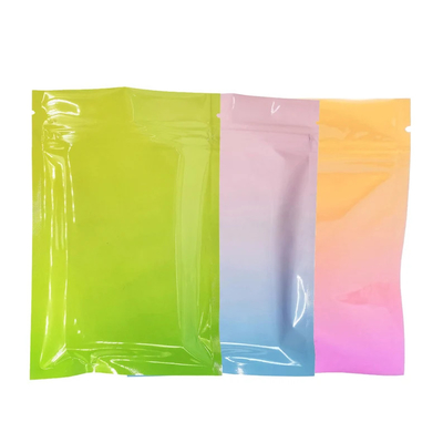 ซื้อ อาหาร อาหารว่าง 3 ด้าน กระเป๋าปิด ซิปเปอร์ สีบานสีสัน online manufacture
