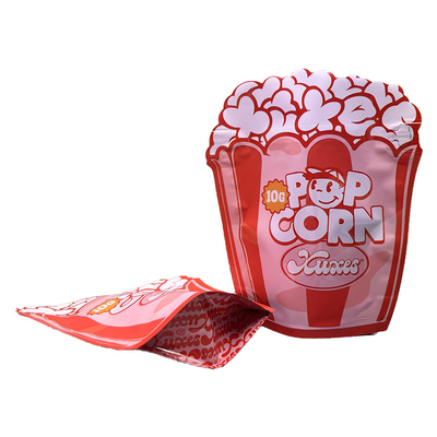 ซื้อ Weed รูปแบบที่กําหนดเอง Die Cut Mylar Bags PET Film Popcorn รูปแบบกระเป๋า online manufacture