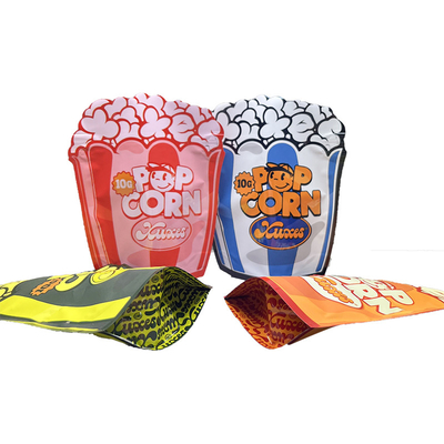 ซื้อ ป๊อปคอร์นทรง Mylar ยืนขึ้นกระเป๋าธรรมเนียมทรงไม่เรียบร้อย Ziplock Top online manufacture