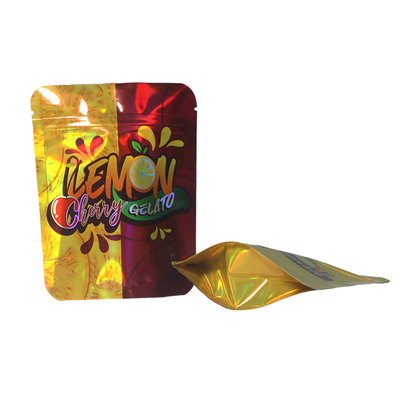 ซื้อ อาหารว่าง ผลไม้แห้ง กระเป๋าสะพายซิปโป้โฮโลแกรฟิก Mylar กระเป๋าบรรจุแผ่นอัลลูมิเนียม online manufacture