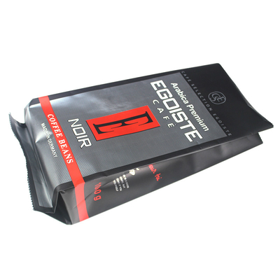 ซื้อ เซลความร้อน แมท ดําด้าน Gusset ถุงกาแฟ ยืนขึ้น Ziplock ถุงพลาสติก 12oz online manufacture