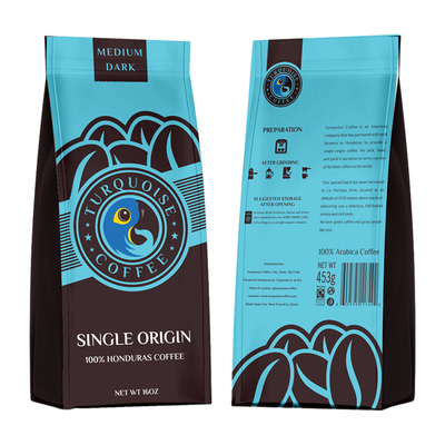 ซื้อ กระเป๋ากาแฟพลาสติกที่กําหนดเอง ซิปเปอร์ แพคเกจ พิมพ์กระจ่างกระเป๋าสะพายกาแฟ online manufacture