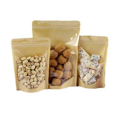 ซื้อ กระเป๋าสตางค์ Kraft ที่สามารถทําลายได้ด้วยชีวภาพ ถุงยืนพร้อมกับซิปเปอร์สําหรับบรรจุอาหารขนาดที่กําหนดเอง online manufacture