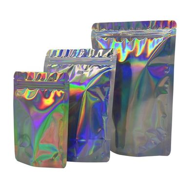 ซื้อ VMPET Holographic Stand Up Pouch ถุงกระดาษอลูมิเนียมที่สามารถทําลายได้ online manufacture