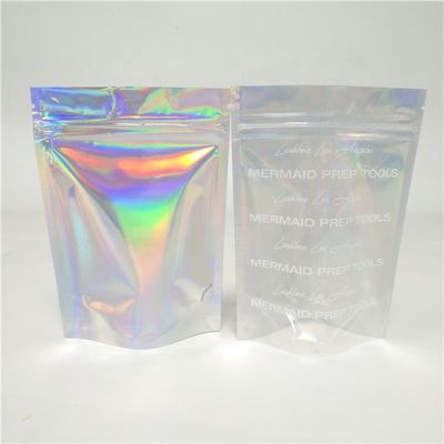 ซื้อ PE OPP Holographic Stand Up Bag ซีปล็อคกระเป๋าสตางค์อลูมิเนียม ODM online manufacture