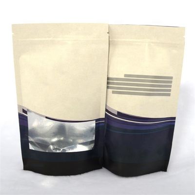 ซื้อ OEM พิมพ์ ถุงกาแฟย่อยสลายทางชีวภาพ ถุงกระดาษครัฟท์ที่ปิดได้ใหม่ online manufacture