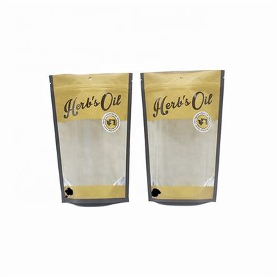 ซื้อ OEM ดูผ่านกระเป๋าสตางค์ Gravure พิมพ์กระดาษ Kraft กระเป๋าที่มีหน้าต่างโปร่งใส online manufacture