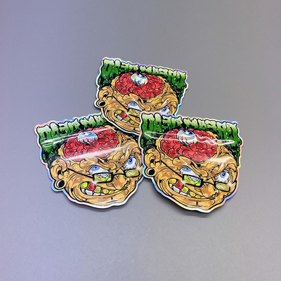 Customized Unique Shape OEM Mylar Weed Bags With Ziplock สําหรับอาหารกัญชา