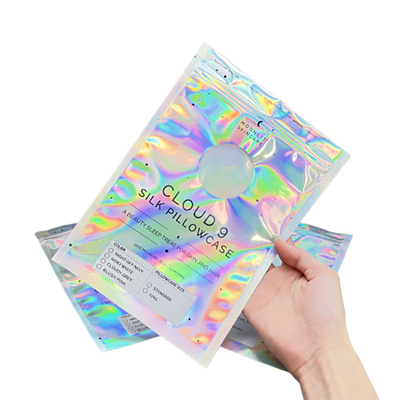 กระเป๋าสตางค์โฮโลแกรฟิก Mylar พลาสติก กระเป๋าสตางค์ปิดสามด้าน