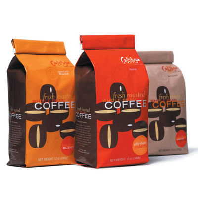 Doypack Kraft ถุงยืน OEM ถุงกาแฟ 160 มิกรอฟ