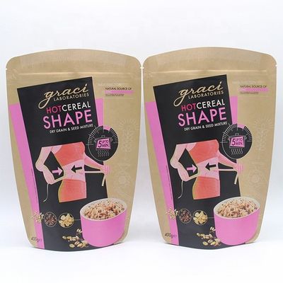 7 กรัม กระเป๋าสะพายชีวภาพ ถุงยืน CMYK พิมพ์กระดาษ Kraft กระเป๋ากาแฟ