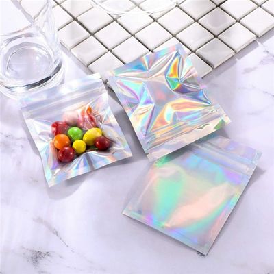 HACCP โฮโลแกรฟิค สูงกระเป๋า ซีปเปอร์สูงสุด Mylar โฟลยมินิกระเป๋า