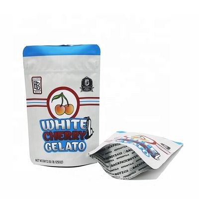 กระเป๋าสตางค์พิมพ์ฟอยล์ที่สามารถปิดใหม่ได้ กระเป๋าสตางค์ล่างเรียบ 0.125 oz